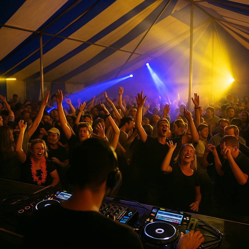 DJ Felipe draait op een dorpsfeest